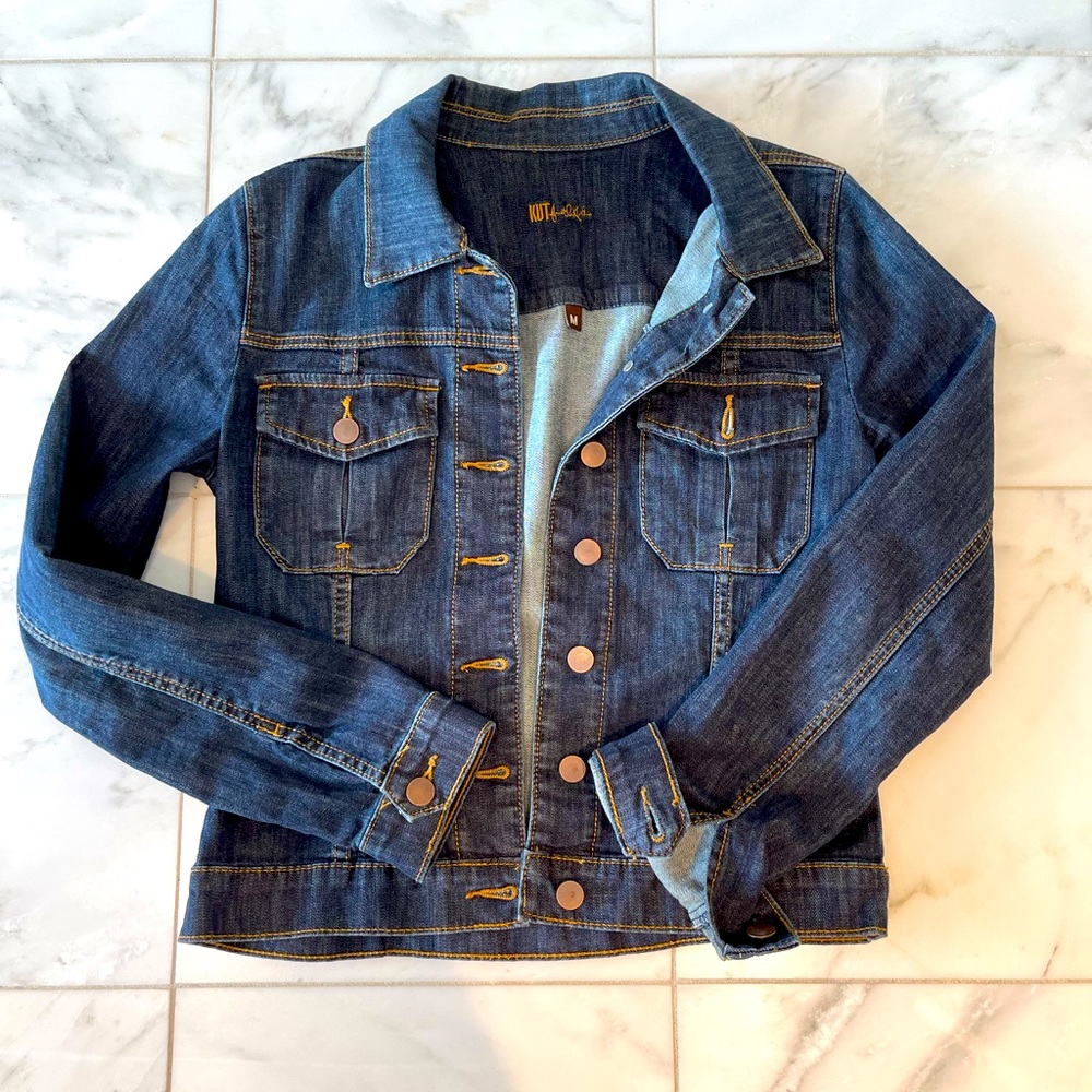 Kut from the Kloth denim jacket, dark blue, size Medium